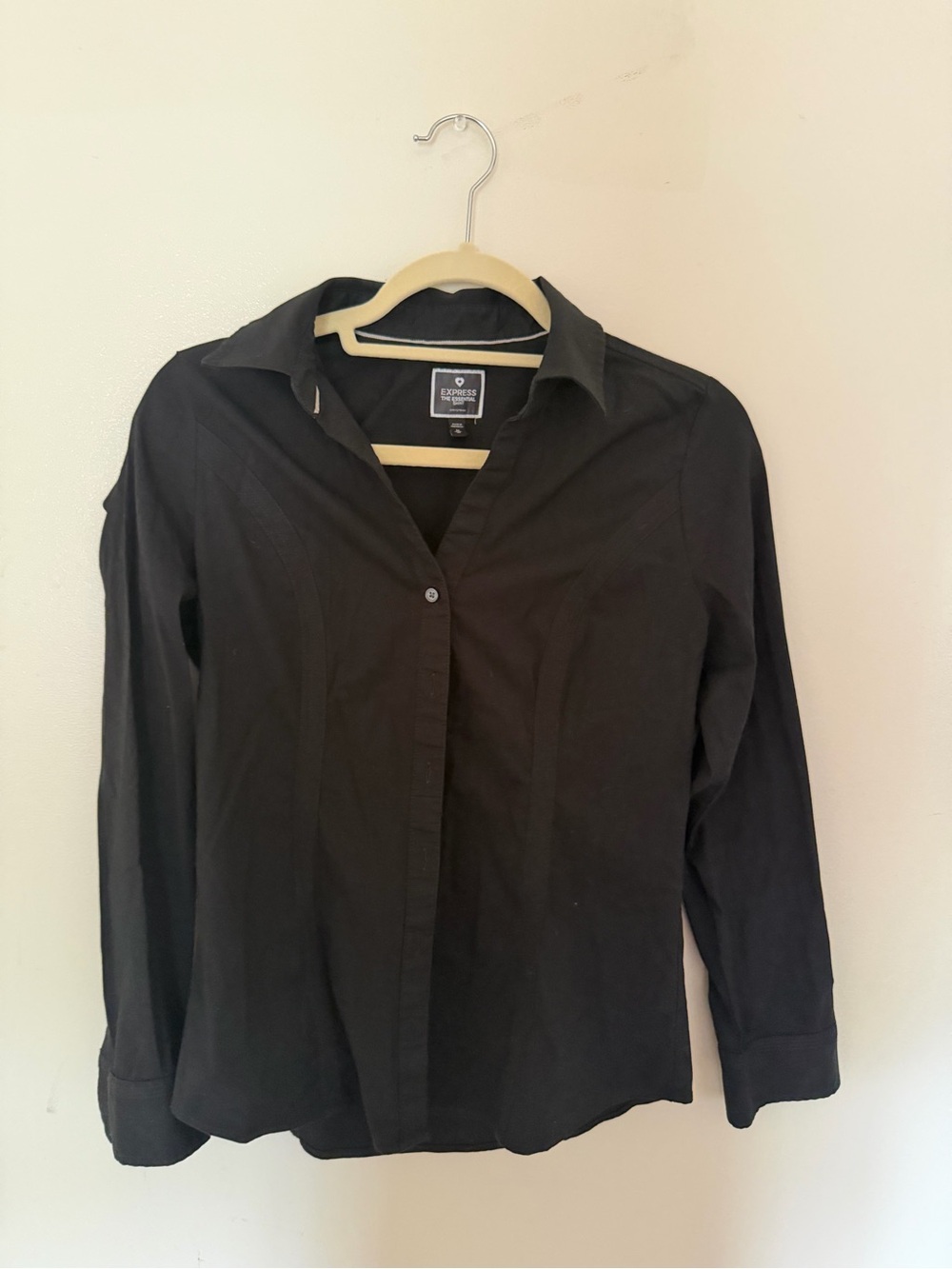 Express Black Button-Down Shirt -